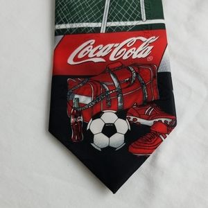 Coca cola soccer necktie